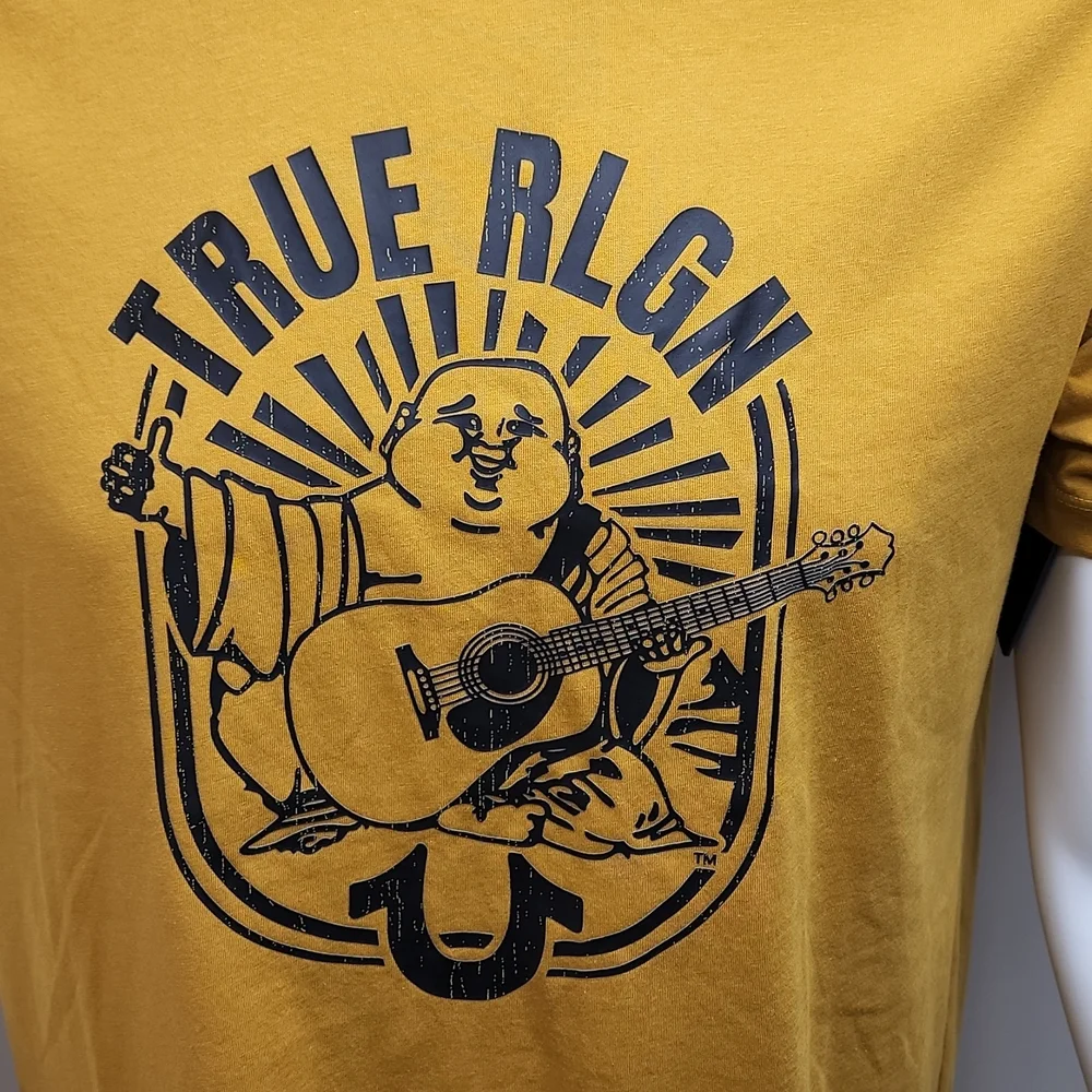 TRUE RELIGION ANTIQUE GOLD TSHIRT XL
